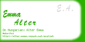 emma alter business card